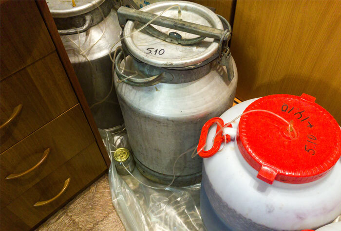Kegs of alcohol.